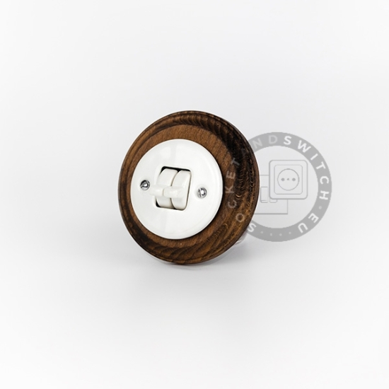 Flush-Mounted Double Light Ceramic Toggle Switch / 2 Gang One-Way Switch