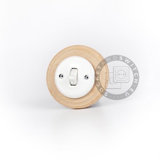 Flush-Mounted Single Light Ceramic Toggle Switch