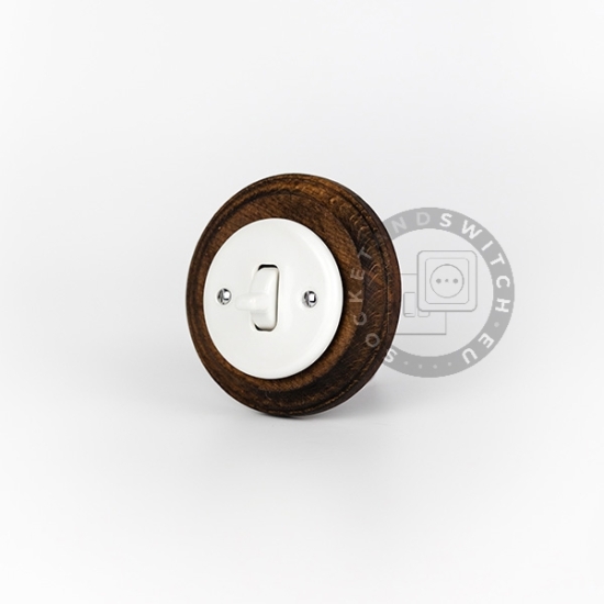 Flush-Mounted Single Light Ceramic Toggle Switch