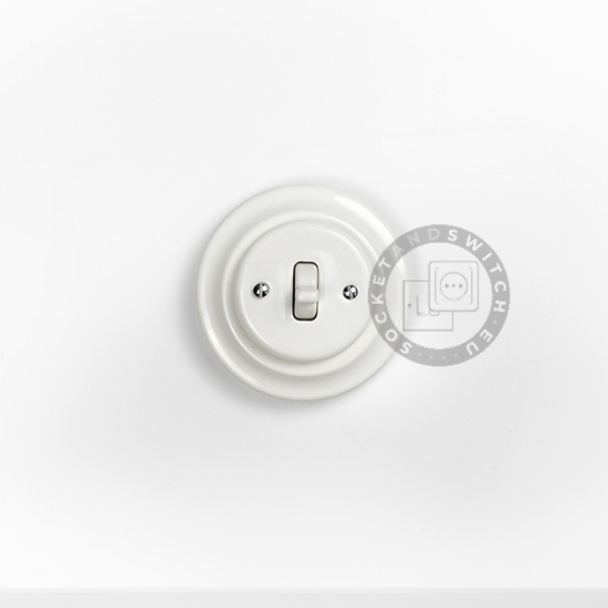 Flush-Mounted Single Light Ceramic Toggle Switch