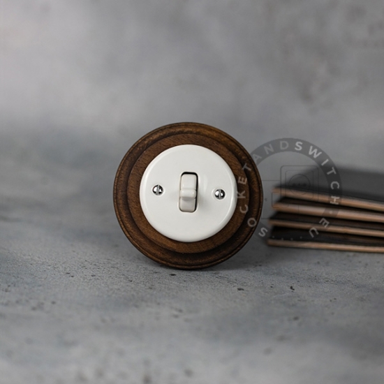 Flush-Mounted Ceramic Toggle Ring Bell Switch / Push Button Switch