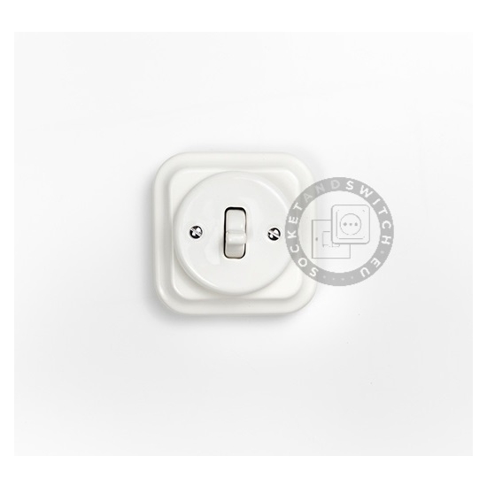 Flush-Mounted Single Light Ceramic Toggle Switch