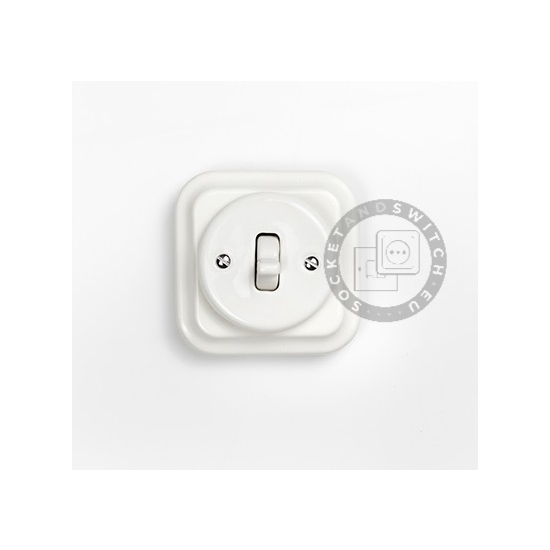 Flush-Mounted Single Light Ceramic Toggle Switch